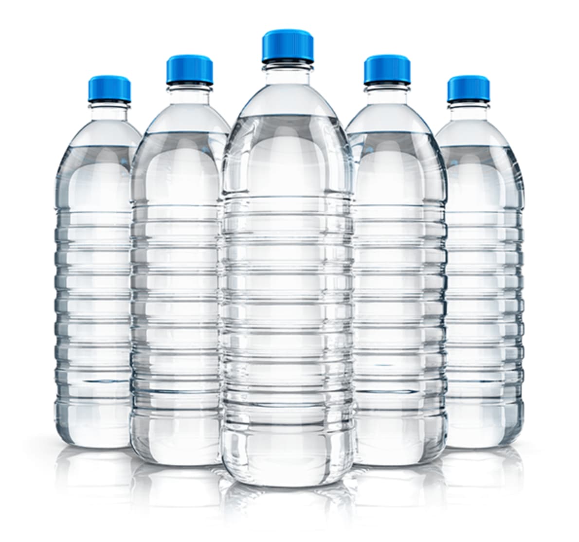 plastic water bottles